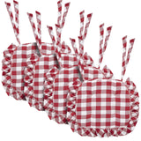 Annie Buffalo Check Ruffled Chair Pad 16.5x18