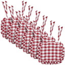 Annie Buffalo Check Ruffled Chair Pad 16.5x18