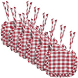Annie Buffalo Check Ruffled Chair Pad 16.5x18