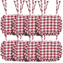 Annie Buffalo Check Ruffled Chair Pad 16.5x18