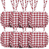 Annie Buffalo Check Ruffled Chair Pad 16.5x18