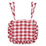 Annie Buffalo Check Ruffled Chair Pad 16.5x18