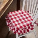 Annie Buffalo Check Ruffled Chair Pad 16.5x18