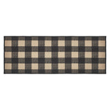VHC Brands Black Check 2 Piece Rug Set, 17x36 and 17x48