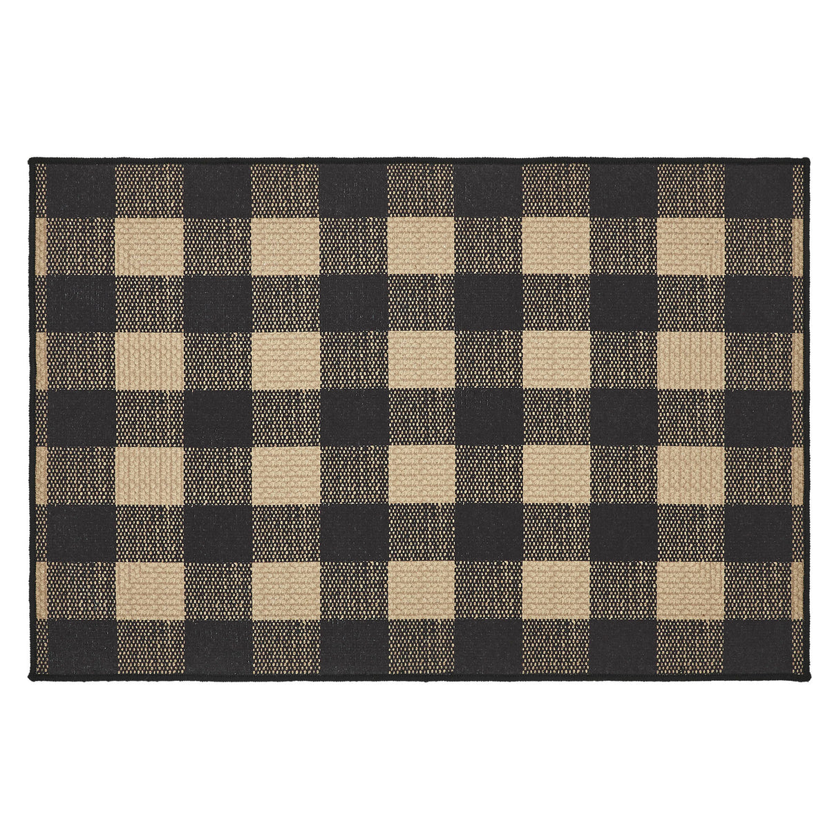 84760-Black-Check-Indoor/Outdoor-Rug-Rect-24x36-image-3