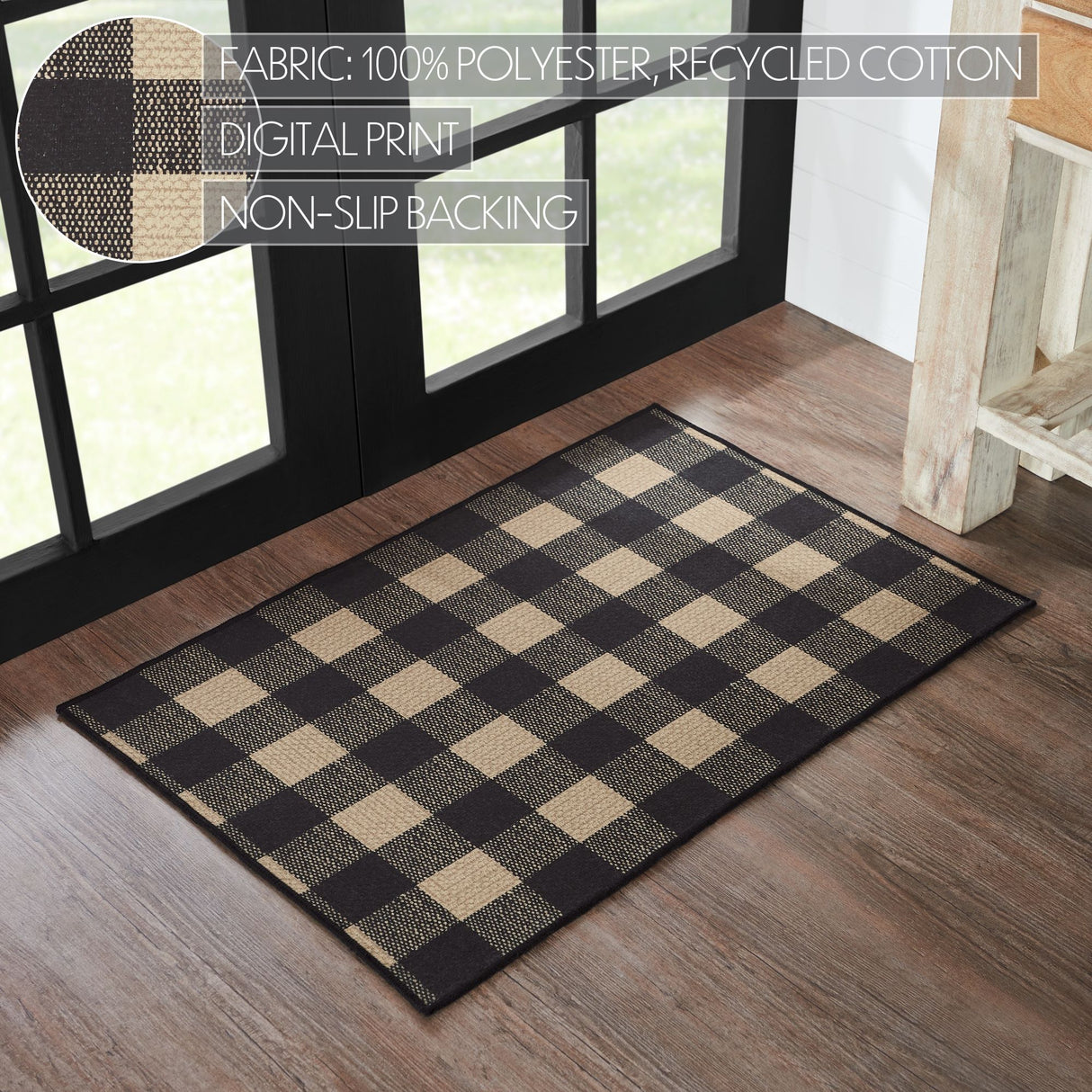 84760-Black-Check-Indoor/Outdoor-Rug-Rect-24x36-image-7