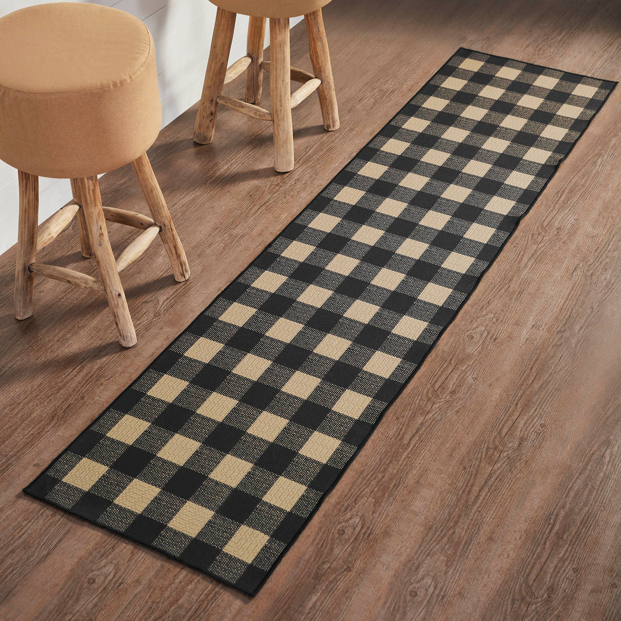 84762-Black-Check-Indoor/Outdoor-Rug/Runner-Rect-22x96-image-2