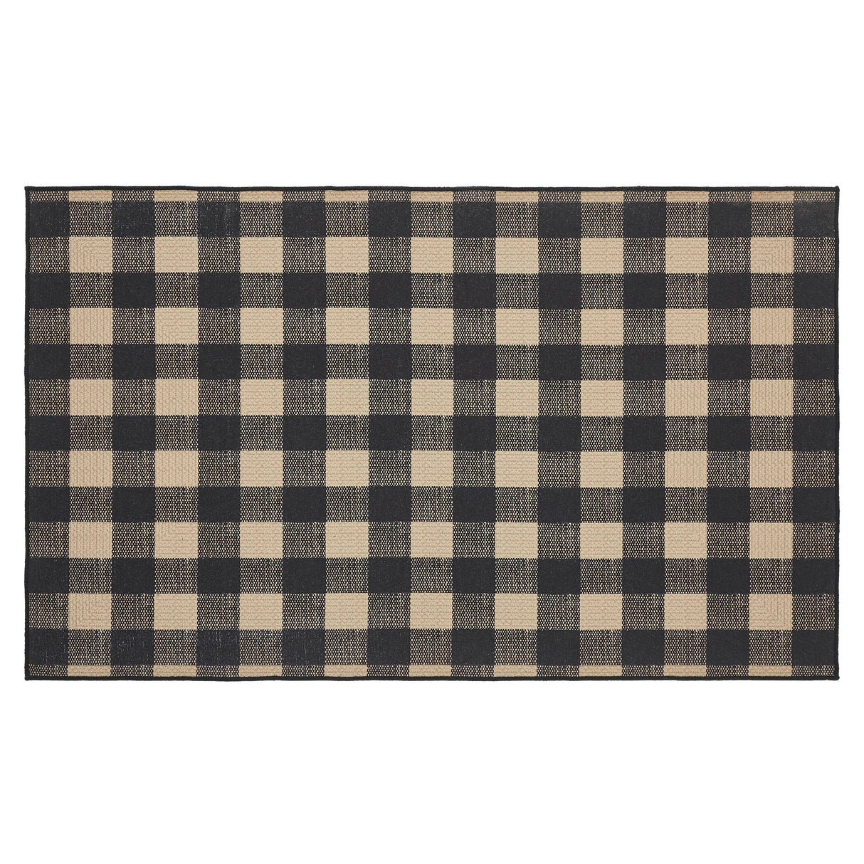 84763-Black-Check-Indoor/Outdoor-Rug-Rect-36x60-image-3