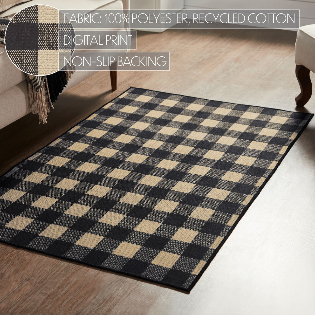 84763-Black-Check-Indoor/Outdoor-Rug-Rect-36x60-image-7