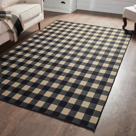 84765-Black-Check-Indoor/Outdoor-Rug-Rect-60x96-image-2