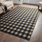 84765-Black-Check-Indoor/Outdoor-Rug-Rect-60x96-image-1