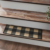 84766-Black-Check-Indoor/Outdoor-Stair-Tread-Rect-Latex-8.5x27-image-1