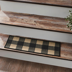 84766-Black-Check-Indoor/Outdoor-Stair-Tread-Rect-Latex-8.5x27-image-1