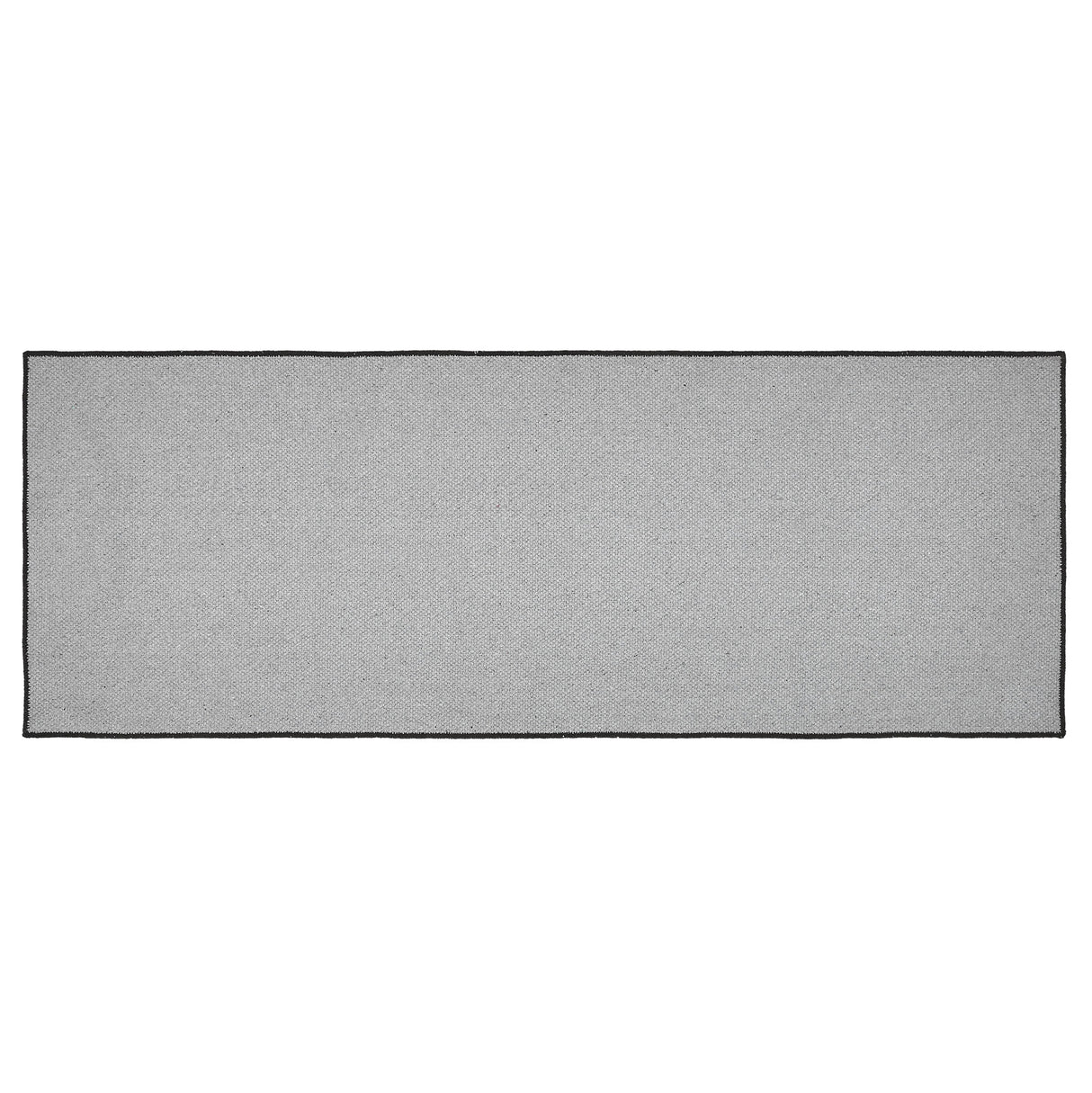 Black Check Polyester Stair Tread Rect Latex 8.5x27, Set of 7