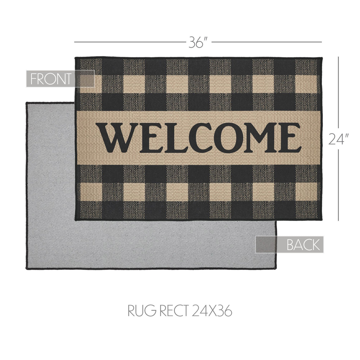 84769-Black-Check-Welcome-Indoor/Outdoor-Rug-Rect-24x36-image-6