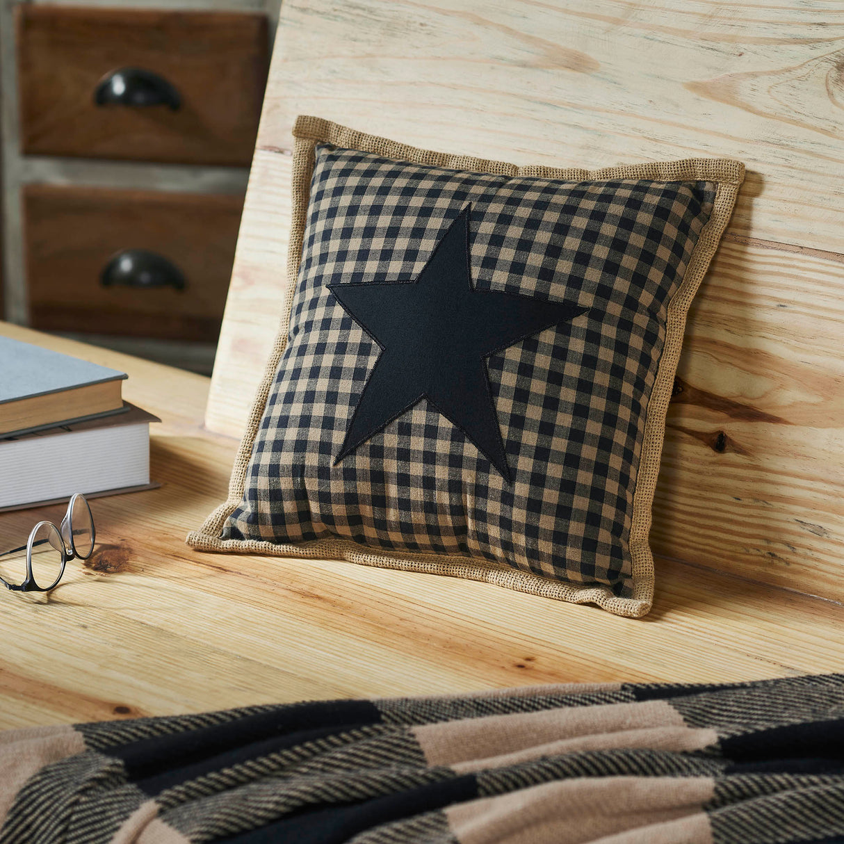 84770-Black-Check-Star-Pillow-12x12-image-2