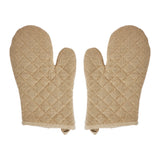 Burlap Natural Oven Mitt Set of 2