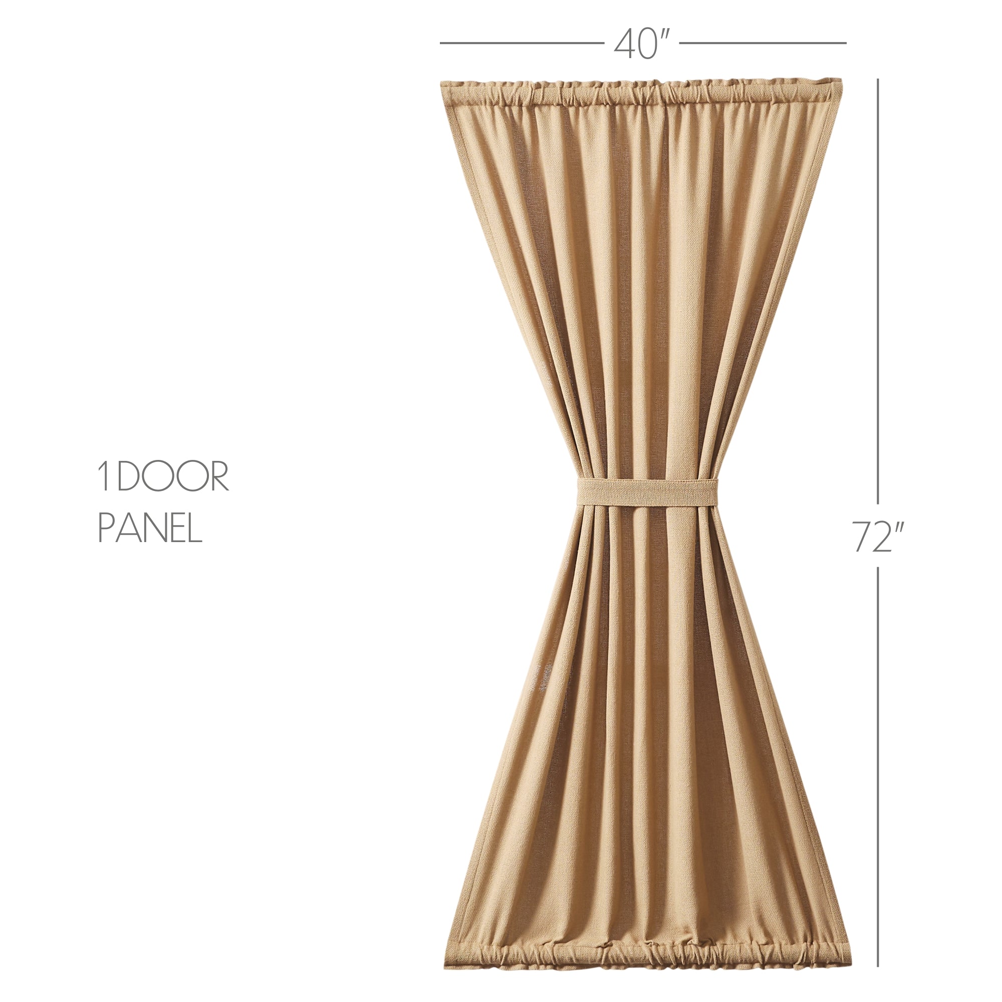 VHC Brands Burlap Door Panel - Thumbnail 2