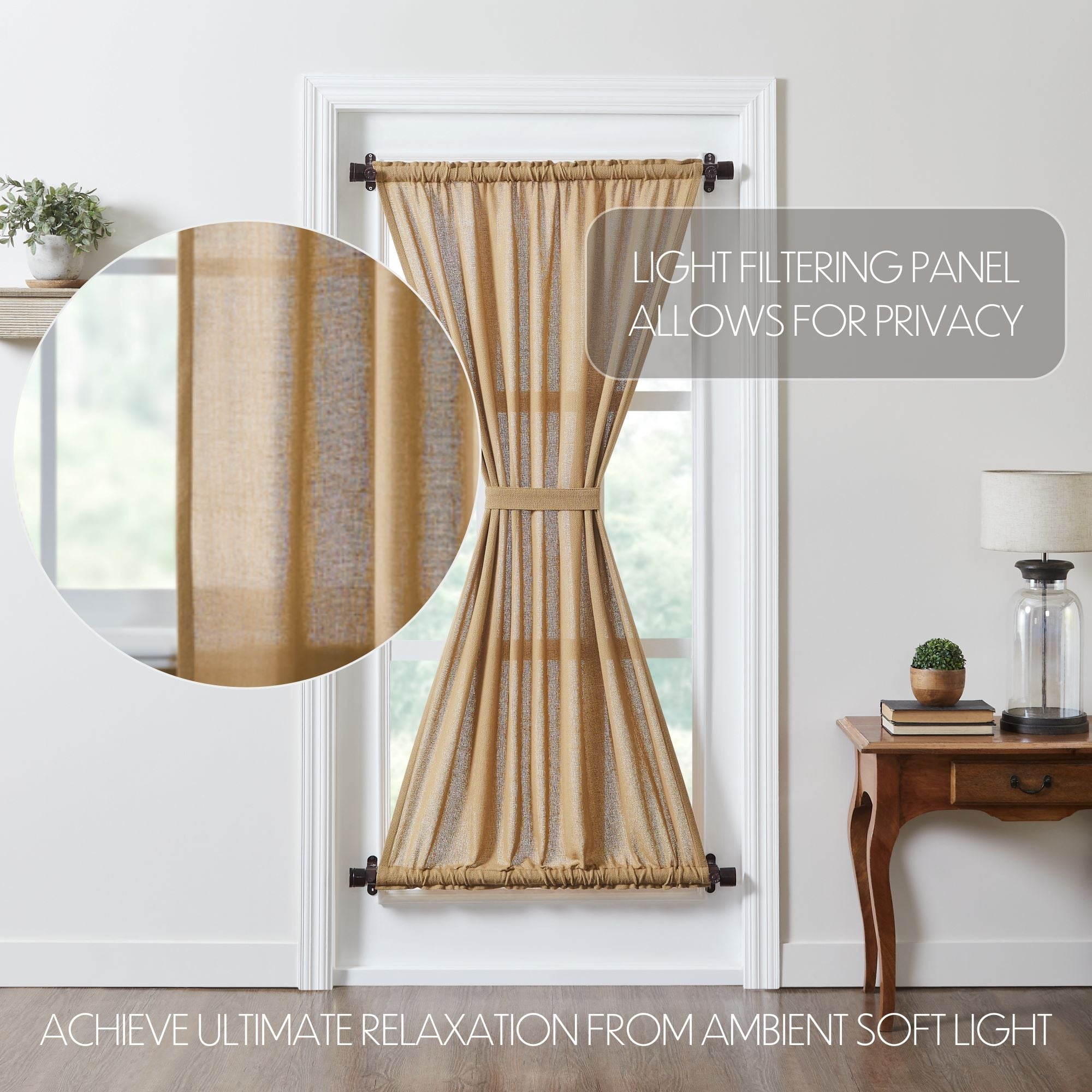 VHC Brands Burlap Door Panel - Thumbnail 5