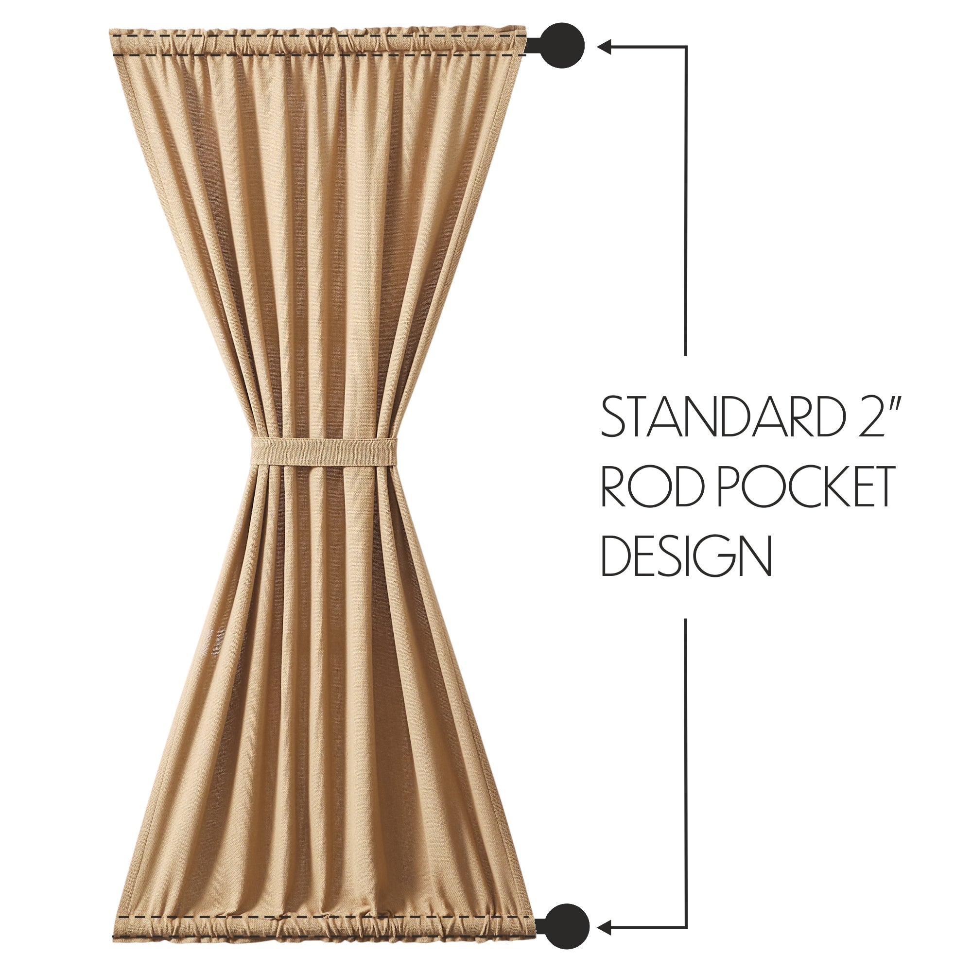 VHC Brands Burlap Door Panel - Thumbnail 3