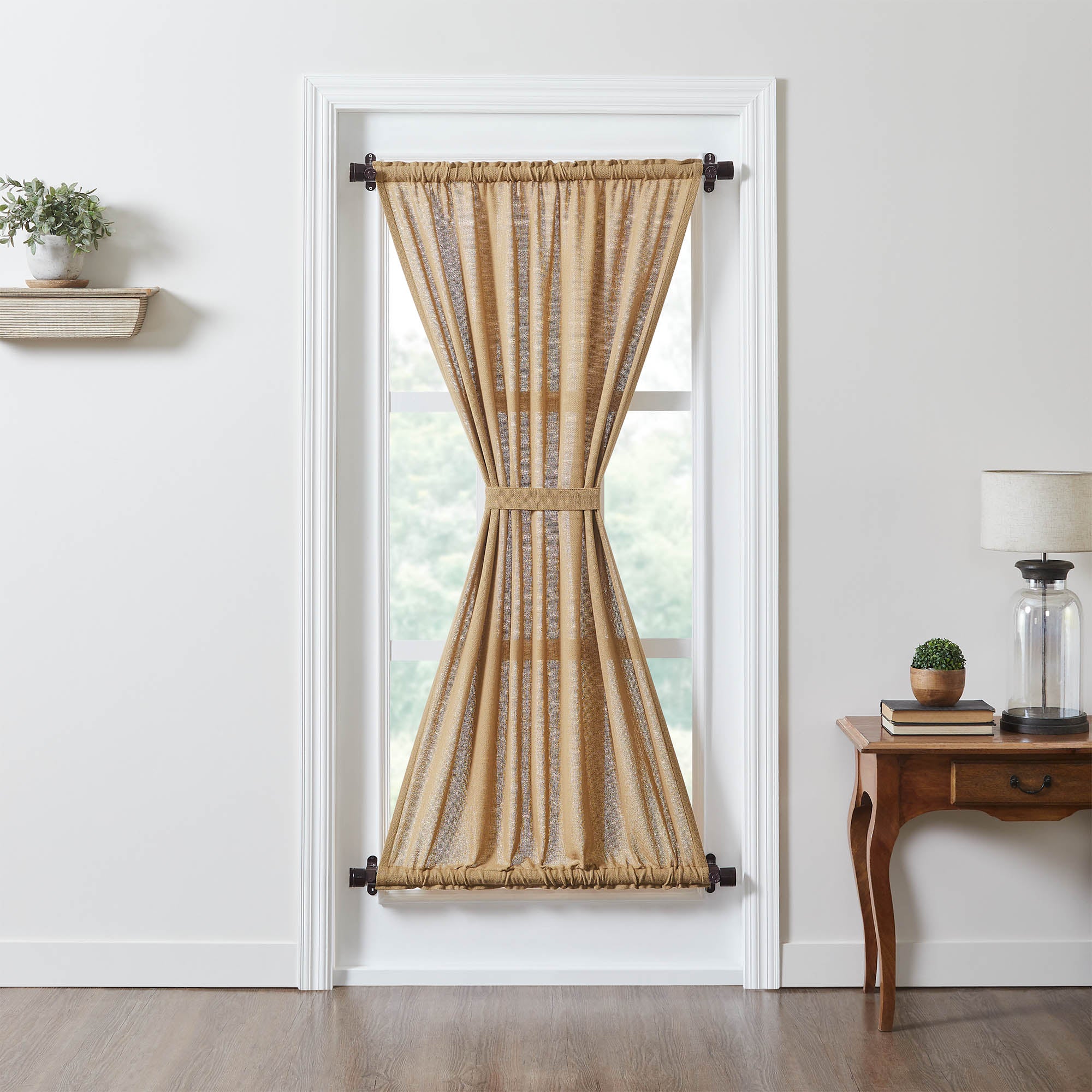 VHC Brands Burlap Door Panel