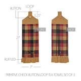 VHC Brands Heritage Farms 7PC Set 2 Oven Mitts 2 Pot Holders and 3 Tea Towels