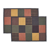 Heritage Farms Quilted Placemat Set of 2 13x19, 4 Pack