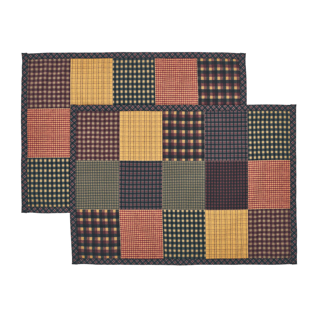 Heritage Farms Quilted Placemat Set of 2 13x19, 6 Pack 12 Pack