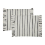 Kaila Ticking Stripe Ruffled Placemat Set of 2 13x19, 6 Pack 12 Pack