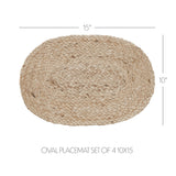 Natural Jute Placemat Set of 4 10x15, 3 Pack 12 Pack