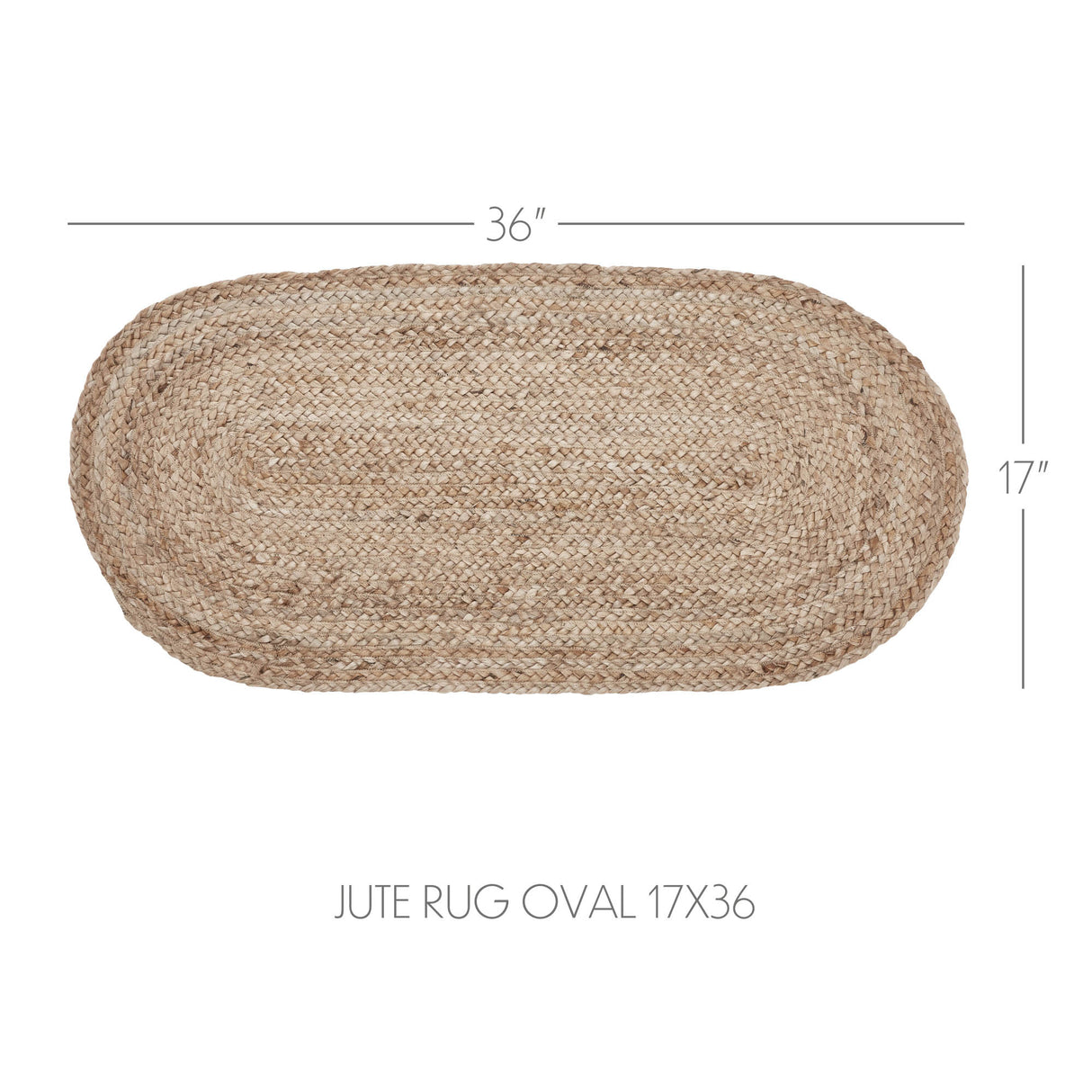 VHC Brands Natural Jute 2 Piece Rug Set, 17x36 and 17x48
