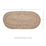 VHC Brands Natural Jute 2 Piece Rug Set, 17x36 and 17x48