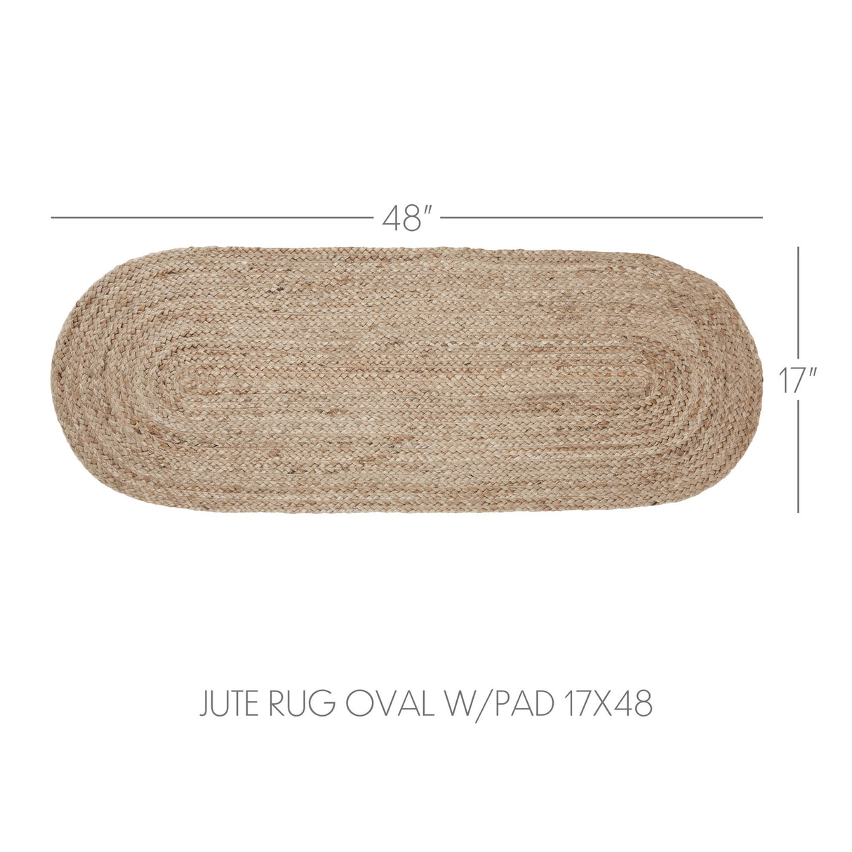 VHC Brands Natural Jute 2 Piece Rug Set, 17x36 and 17x48