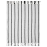 Sawyer Mill Black Ticking Stripe Woven Throw 50x60