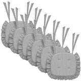 Sawyer Mill Ticking Stripe 16.5x18 Inch Ruffled Chair Pad