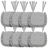 Sawyer Mill Ticking Stripe 16.5x18 Inch Ruffled Chair Pad