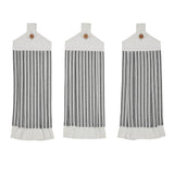 VHC Brands Sawyer Mill Black 7PC Set 2 Oven Mitts 2 Pot Holders and 3 Tea Towels