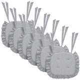 Sawyer Mill Ticking Stripe 16.5x18 Inch Ruffled Chair Pad