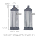 VHC Brands Sawyer Mill Blue 7PC Set 2 Oven Mitts 2 Pot Holders and 3 Tea Towels