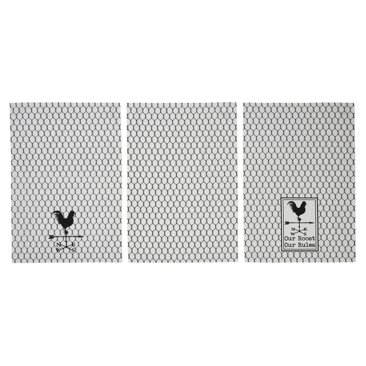 Down Home Our Roost Tea Towel Set of 3 19x28