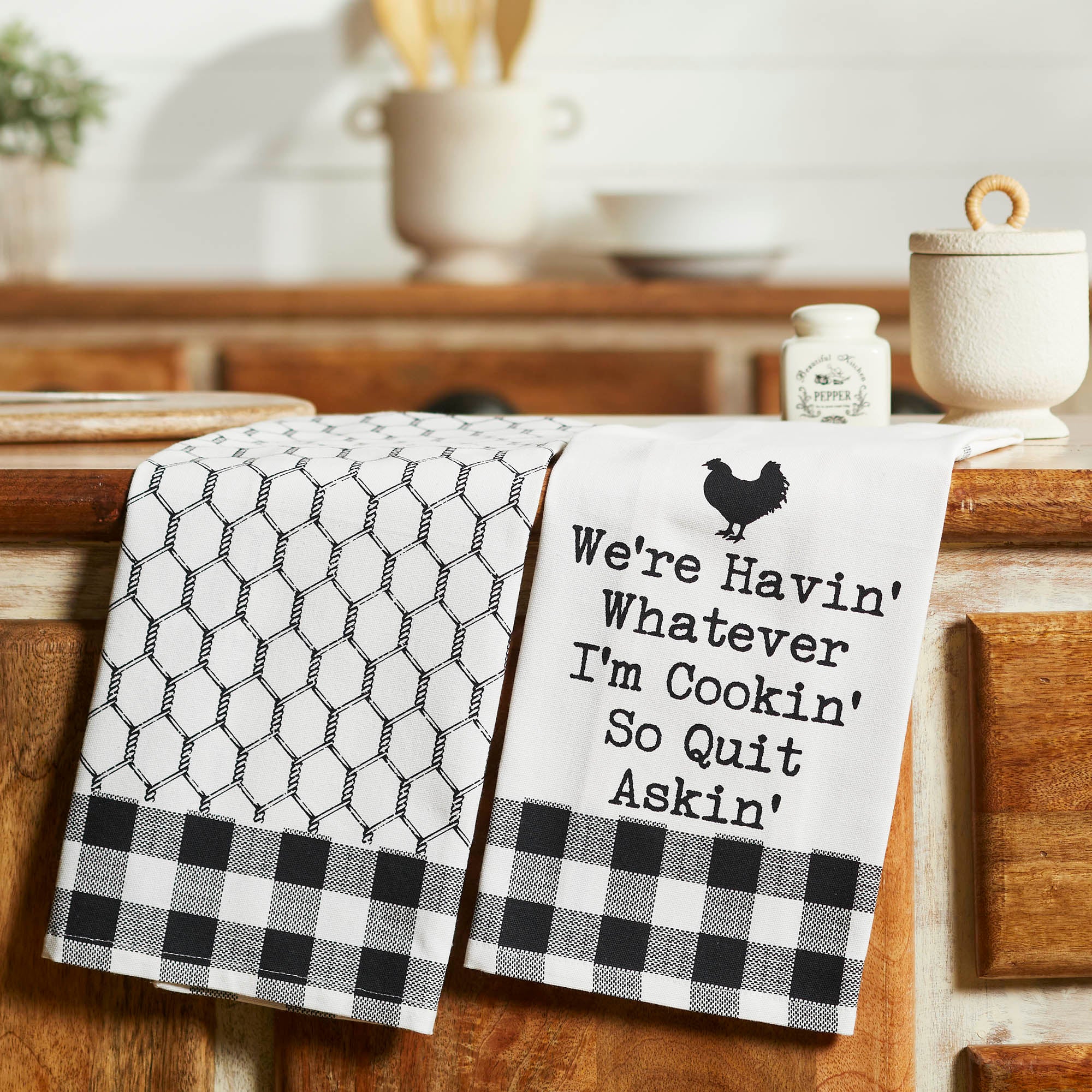 VHC Brands Down Home Whatever I'm Cookin Tea Towel - Thumbnail 4