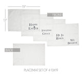 Risen Placemat Set of 4 13x19, 3 Pack 12 Pack