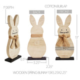 Wooden Spring Bunny 13x5.25x2.25