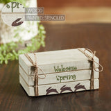 Welcome Spring Faux Book Stack 2.5x6x4