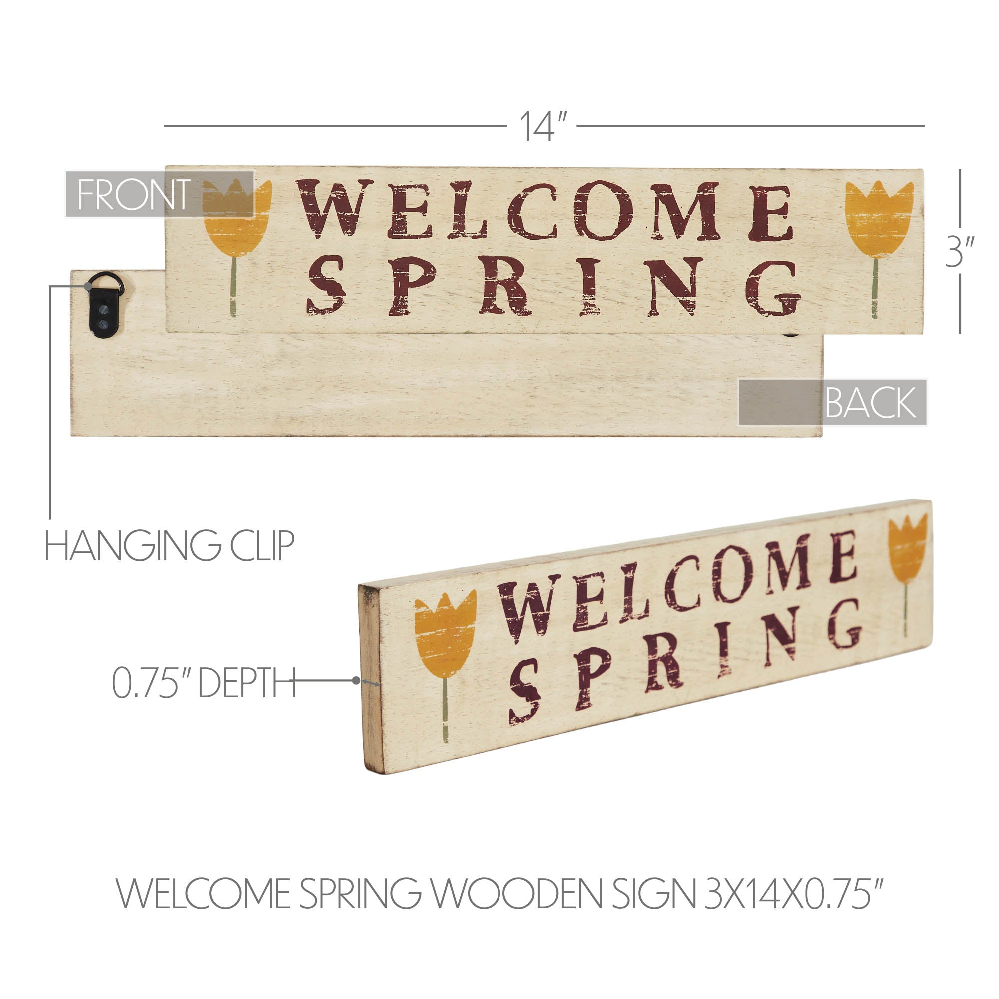 VHC Brands Welcome Spring Sign - Thumbnail 2
