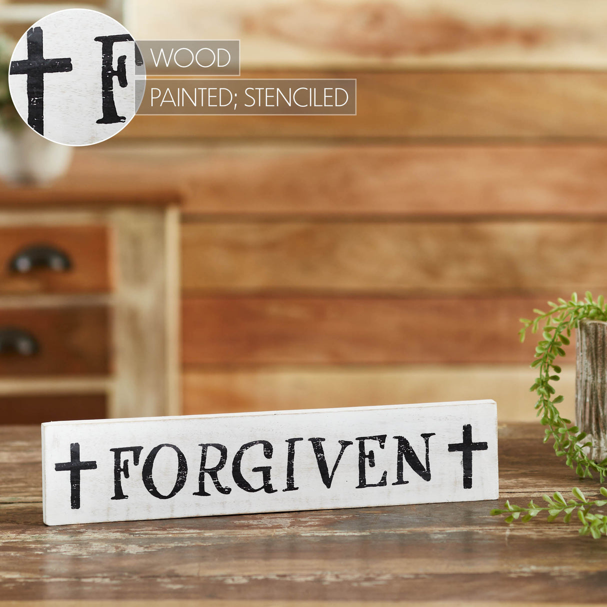 84986-Forgiven-with-Crosses-Wooden-Sign-3x14-image-8