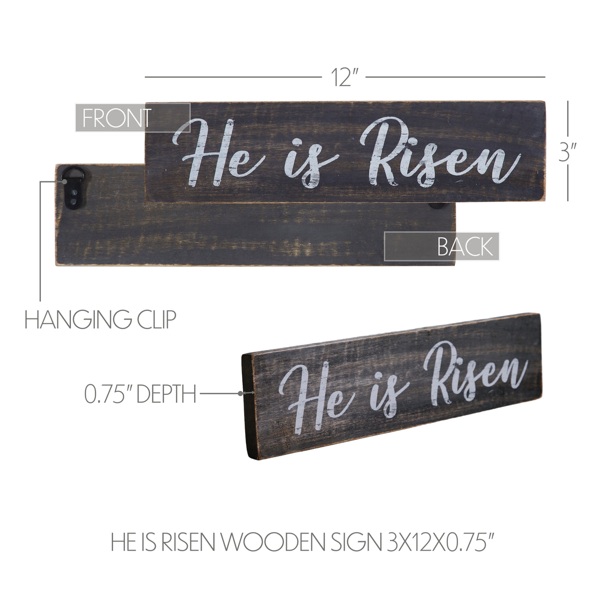 84988-He-Is-Risen-Wooden-Sign-3x12-image-7