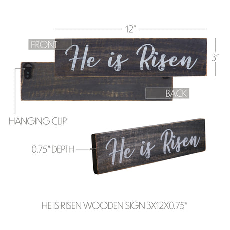 84988-He-Is-Risen-Wooden-Sign-3x12-image-7