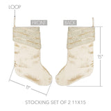 Memories Creme Stocking Set of 2 11x15