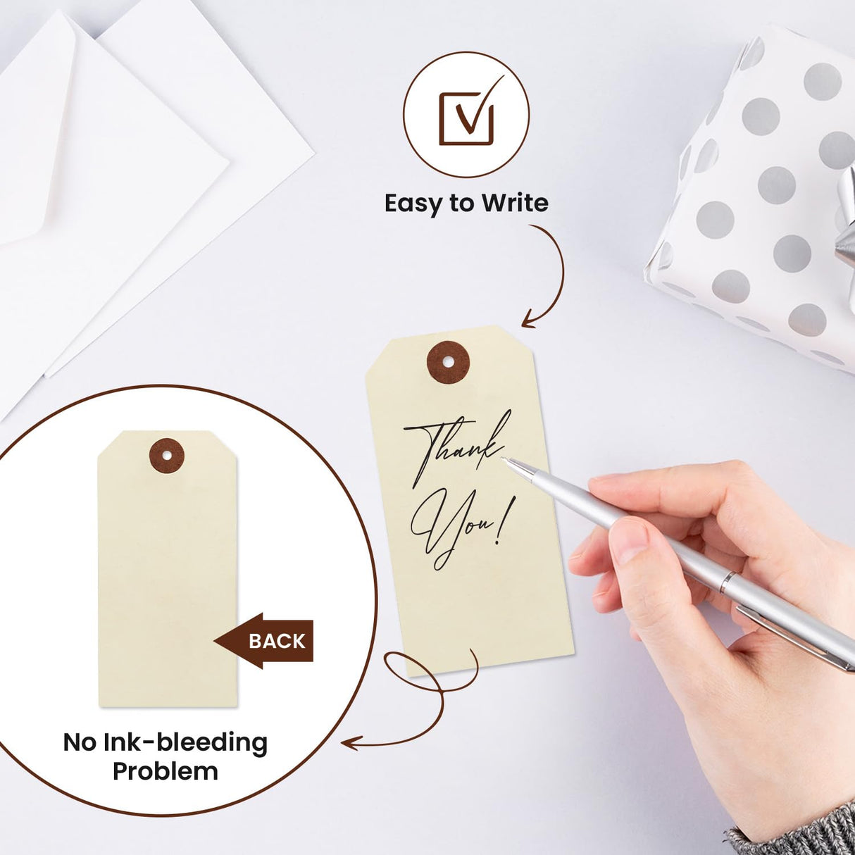 9pt Creme Manila Tag Set of 200 Size #5